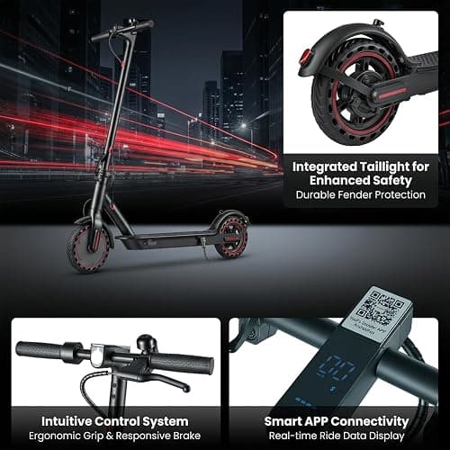 Sypeeot Foldable Electric Scooter for Adults, 25-40 km Range, 8.5 or 10 Inch Tires, Dual Suspension and App Control thumbnail 3