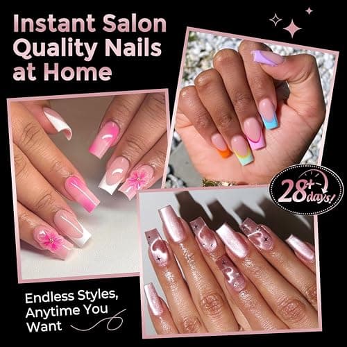 square false nails clear thumbnail 2