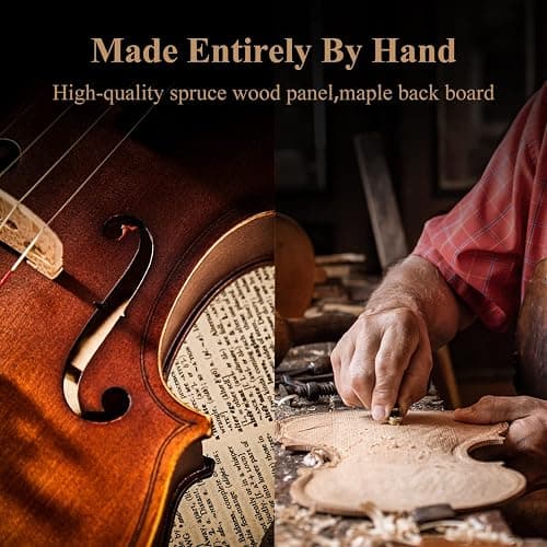 Eastar 4/4 Full Size Violin Set Matte Fiddle for Beginners Adults with Hard Case, Rosin, Shoulder Rest, Bow, Tuner and Extra Strings (Imprinted Finger Guide on Fingerboard), EVA-3 thumbnail 9