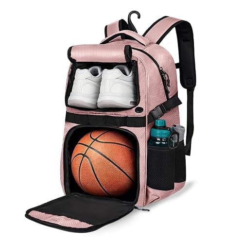 TENFLY Basketball Backpack with Separate Ball & Ventilated Shoe Compartment, Sports Bag with Hook for Men Women Teens Training Travel - Image 1