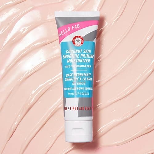 First Aid Beauty - Hello FAB: Coconut Skin Smoothie Priming Moisturizer, 2-in-1 Hydrating Moisturizer and Makeup Primer, Vegan Formula, Non-comedogenic, Safe for Sensitive Skin, 1.7 oz thumbnail 5