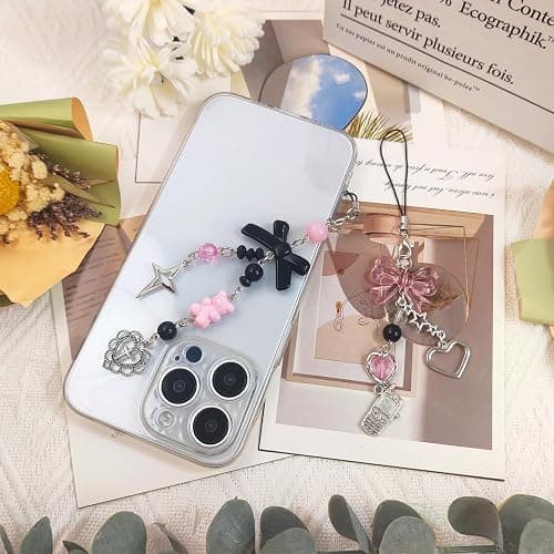 1-4PCS Cute Phone Charms Aesthetic Y2K Cell Phone Charms Strap Strawberry Butterfly Star PhoneCharm Y2K Accessories for Bag Keychain Airpods Camera Pendants Decor thumbnail 4