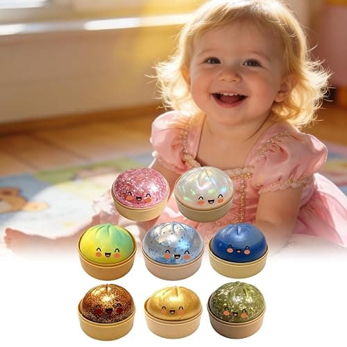 Glitter Dumpling Squishy, Giant Dumpling Squishys Toy With Steamer Box, Dumplings Squishy, Cute Soft Squeeze Dough Hand Fidget Toys, Stress Relief Dumplings Squishys Squeeze Toy (#H) thumbnail 3