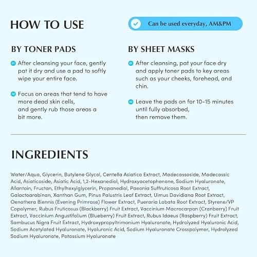 EQQUALBERRY Swimming Pool Toner Pads - Dual-Textured Facial Toner Pads for Pore Care and Gentle Exfoliation | Boosted Hydration with Hyaluronic Acid | Korean Toner Pads for Face (70 Pads) thumbnail 9