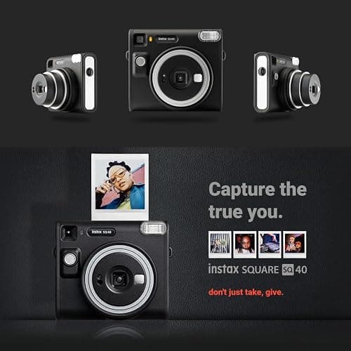 Fujifilm Instax Square SQ40 Instant Camera Black + 20 Instax Film Prints + More thumbnail 3
