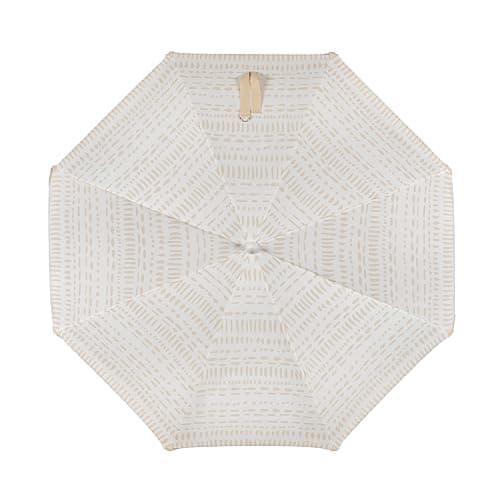 BEACH STATE Summerland 6.5 Feet Beach Umbrella with Fringe - Patio Umbrella - Outdoor Umbrella - UV50+ Sun Protection - Laguna Print in Driftwood thumbnail 3