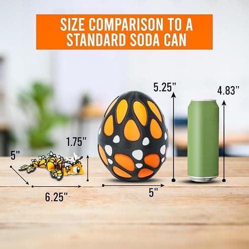 Articulated Monarch Butterfly Dragon Figurine + Egg – Vibrant Orange Winged Fantasy Display Set with Smooth Joints, Ideal for Desk Decoration, Collector Gift, and Sensory Enthusiasts thumbnail 3