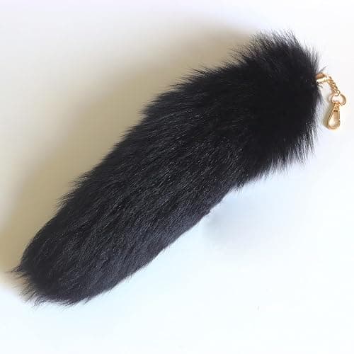 Admireme Faux Fox Tail Keychain Pendant Cosplay Costume Halloween Furry Fox Tails Handbag Accessory Key Chain Charm for Women thumbnail 2