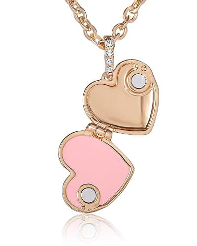 Juicy Couture Logo Heart Necklaces for Women 16-28"+2", Gold-Tone Heart Pendant Necklace, Juicy Gifts thumbnail 8