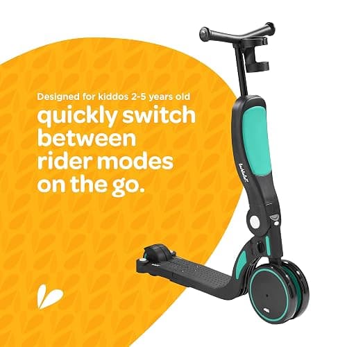Larktale scoobi 5-in-1 Toddler Scooter and Balance Bike, Biscay Green thumbnail 6