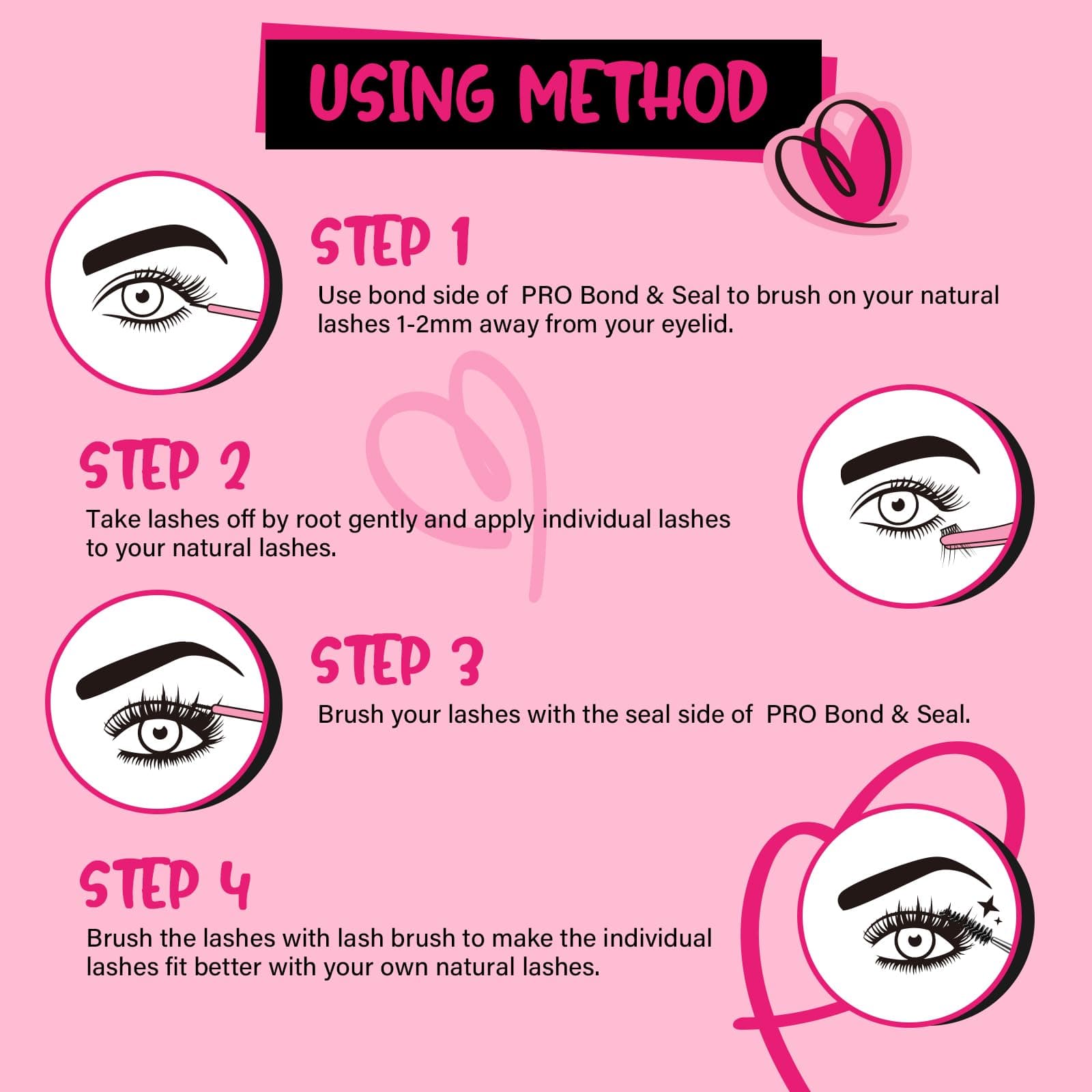 Lash Extension Kit Lash Clusters Eyelash Extension Kit 280Pcs with Lash Applicator Lash Bond and Seal Eyelash Brush Individual Lashes Kit DIY Various Styles Easy to Apply at Home (40D-9-16mix Kit) thumbnail 6