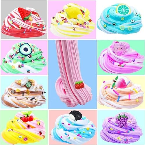Dual Colors Butter Slime Kit,12 Pack Slime Party Favors,DIY Slime Toys for Kids,Soft & Non-Sticky,Birthday Gifts for Girls and Boys,educational toys,party favor supplies thumbnail 2