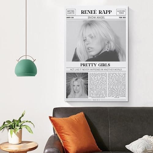GHEH RYT1 Renee Rapp PRETTY GIRLS Canvas Poster Wall Decorative Art Painting Living Room Bedroom Decoration Gift Unframe-style12x18inch(30x45cm) thumbnail 5