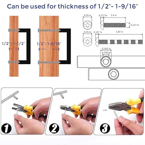 Ravinte 30 Pack 5 Inch Kitchen Square Cabinet Handles Matte Black Pulls Drawer Hardware for Cabinets Cupboard thumbnail 5