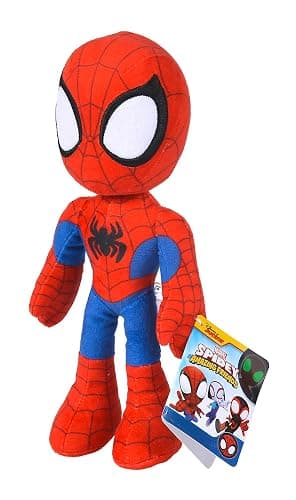 Simba 6315875810X06-Disney Marvel Spidey, 25cm Plüschfigur mit Glow in the Dark Augen, Spiderman Filmfigur, Plüschspielzeug, Spinne, Comic Figur, Superheld, ab den ersten Lebensmonaten geeignet thumbnail 3