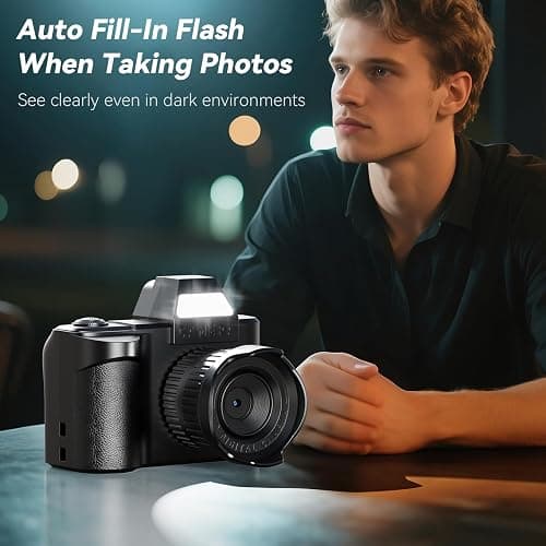 Mini Schlüsselanhänger Digitalkamera – Maxmango 1,3-Zoll 1080P Fotokamera Retro Kamera mit 64 GB Speicher, Ultraportable Kamera, Taschenformat für Reisen, Vlogging und Unterhaltung (Schwarz) thumbnail 4