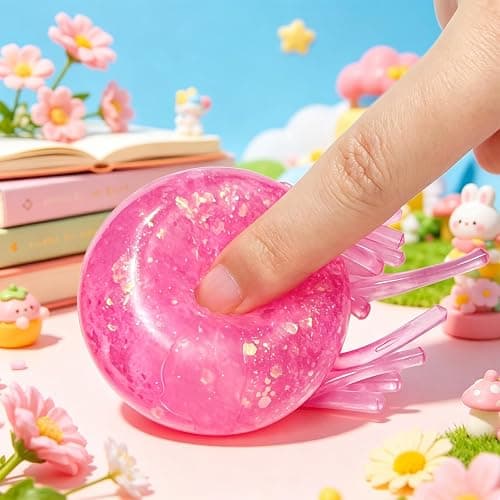 OESINS 2Pcs Jellyfish Squeeze Toys, Drop Malt Sugar Ball Relieve Stress | Squishies Slow Rising Fidget Toy for Kids, Sensory Toys for Anxiety Stress Relief, Summer Party Gifts for Kids Adult thumbnail 2