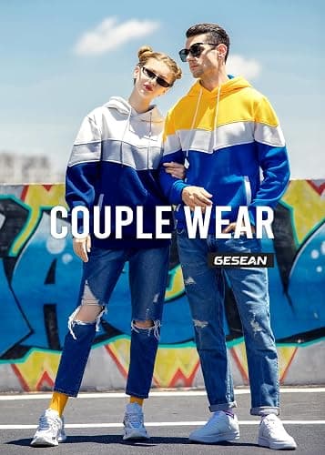 Gesean Men's Novelty Color Block Pullover Fleece Hoodie Long Sleeve Casual Sweatshirt with Pocket thumbnail 6