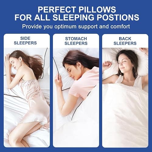 Premium Pillows Queen Size Set of 2, Fluffy and Supportive 7D Down Alternative Bed Pillows, Luxury Soft Hotel Quality Gusseted Pillow for Side Back Stomach Sleepers, Relief Neck Head and Shoulder Pain thumbnail 6