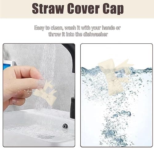 Hpebl 6Pcs Silicone Straw Toppers Covers for Stanley Cups 40/30oz 10mm(0.4in) Dust-Proof Bow Straw Covers Toppers Suitbale for Stanley Cup Accessories Reusable Straws Caps (Colorful F) thumbnail 4