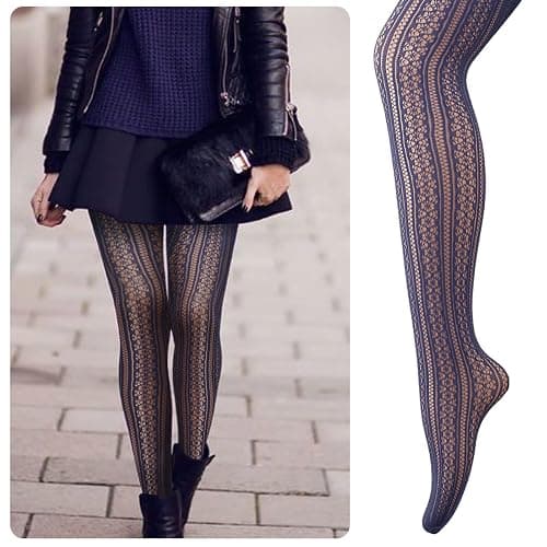 DIAOKANAI 4 Pack Women's Patterned Fishnets, Orange,Green,Purple,Blue Fishnet Tights, Colored Fish Net Stockings Pantyhose thumbnail 3