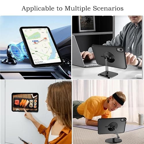 Telaso for iPad mini 7 A17 Pro 2024/iPad Mini 6 2021 8.3 Inch iPad mini 7th/6th Gen Magnetic Case, Translucent Matte Back Soft TPU Bumper Military Grade Protective Case for iPad mini 7/Mini 6, Black thumbnail 4