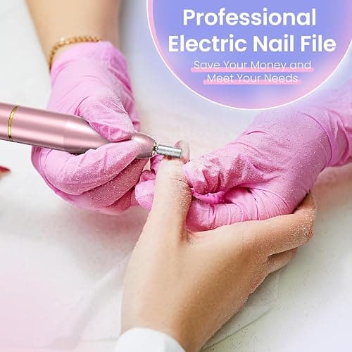 Electric Nail File, Professional Nail Drill Machine 20000RPM Adjustable Speed Manicure Pedicure Set, Low Vibration E File Electric Nail Drill for Gel Acrylic Nails for Beginner Girl Women Mum thumbnail 2