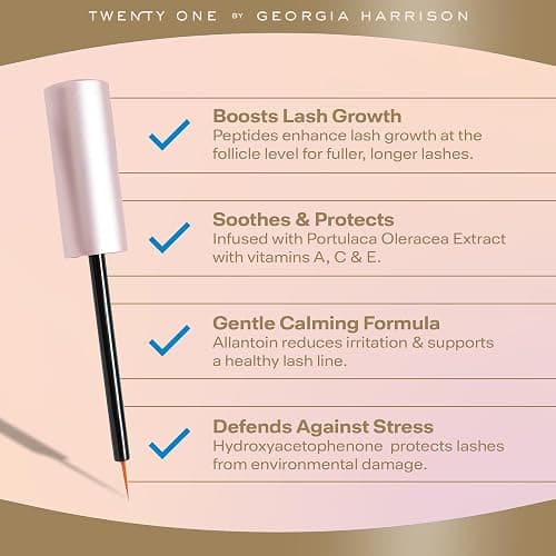 TWENTY ONE | Eyelash Growth Serum - 5.5ml - for Thicker, Fuller and Longer Lashes - Hydrating and Strengthening Lash Serum thumbnail 3