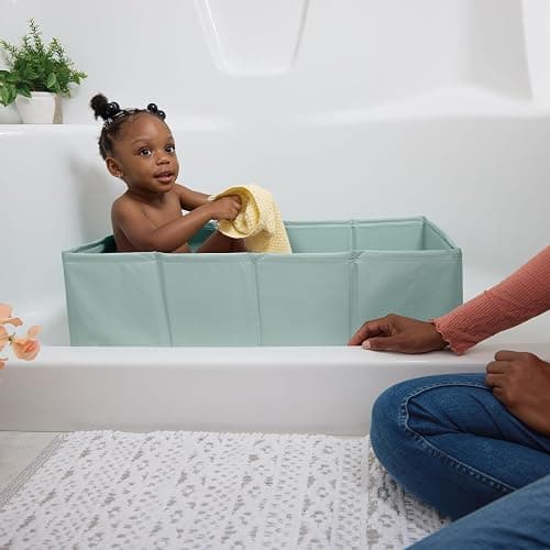 Ingenuity Tuckaway Toddler Folding Tub, Converts Shower to Tub, Folds to Store, Easy to Clean, No Assembly Required, Portable Baby Bathtub for Travel, 12M-5Y thumbnail 2