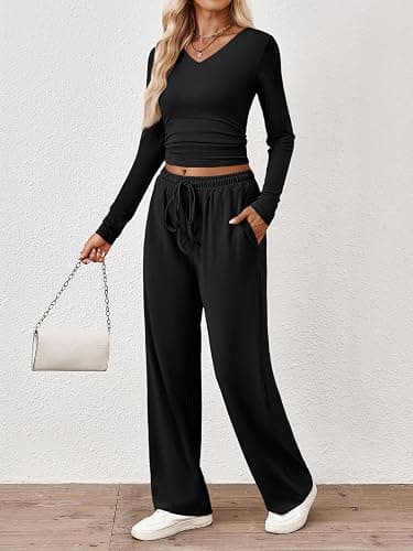 Trendy Queen 2 Piece Lounge Sets for Women Fall Outfits 2025 Fashion Two Piece Sweatsuits Business Casual Outfits Clothes thumbnail 3