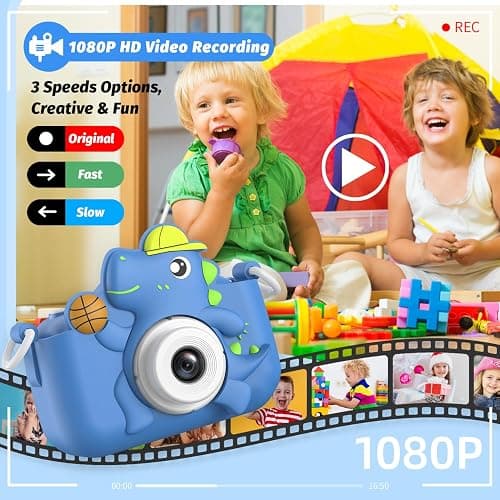 Kids Camera Toy, masterbee Children Age 3-12, Christmas/Birthday Gifts for Girls, 1080P HD Video, Gift for 3 4 5 6 7 8 9 10 11 12 Year Old Girl Blue thumbnail 4