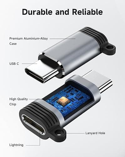 LERTOSEN Lightning to USB C Adapter 4 Pack, Fast Charging & Data Sync for iPhone 15/16/17 Pro/Pro Max, Charger Adapter Accessory (Not for Audio/OTG) thumbnail 5