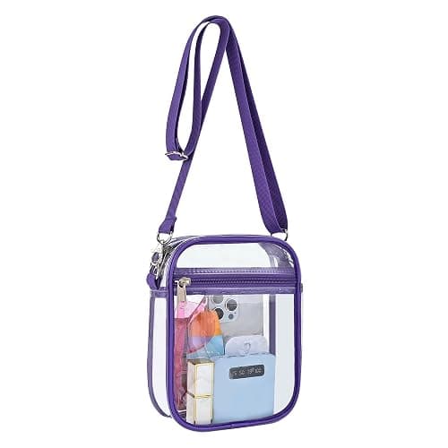Clear Stadium Bag 12×12×6 Policy Compliant Transparent Crossbody Purse, Waterproof PVC Clear Bag for Concerts Events thumbnail 9