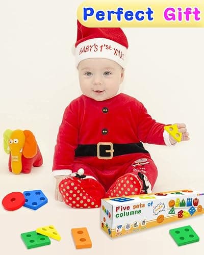 Yetonamr Montessori Toys for 1 2 3 Years Old Boys Girls Birthday Gifts, Wooden Sensory Toys for Ages 2-4 Kids Baby, Toddler Learning Toy Activities Puzzles Ages 1-3 thumbnail 7