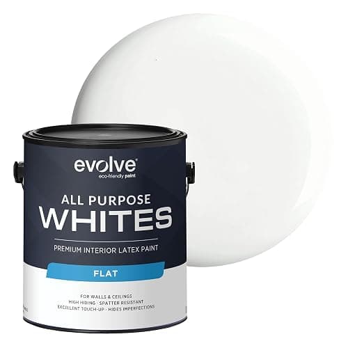 EVOLVE All Purpose Whites Paint & Primer, Flat (Cool White), 1 Gallon – Interior Latex, Excellent Touch-Up, High Hiding, Durable Paint for Walls & Ceilings - Image 1