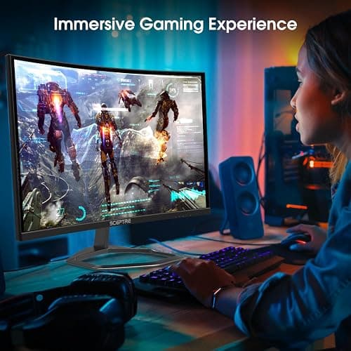 Sceptre New Curved 24.5-inch Gaming Monitor up to 240Hz 1080p R1500 1ms DisplayPort x2 HDMI x2 Eye Care Build-in Speakers, Machine Black 2026 (C255B-FWT240 Series) thumbnail 7
