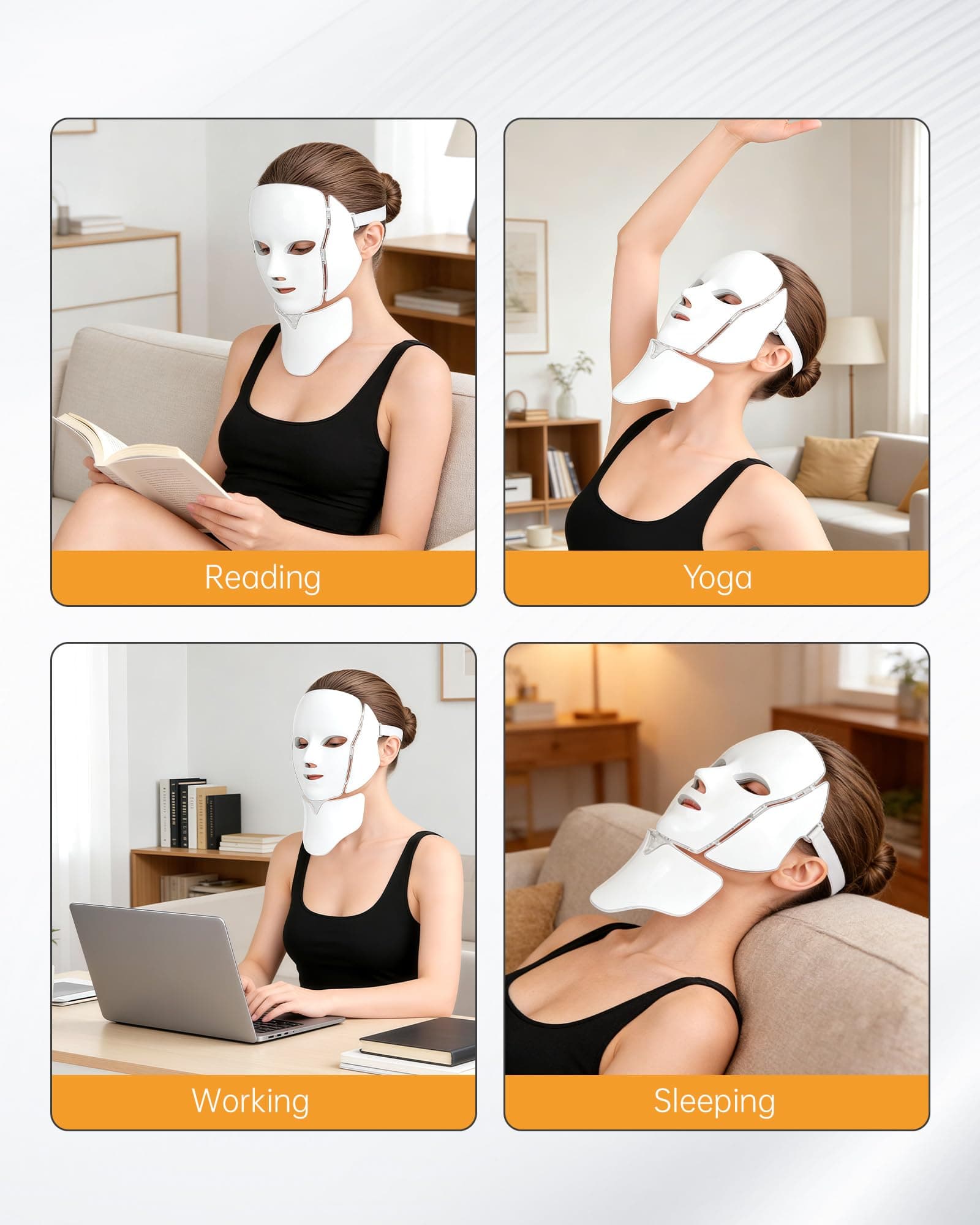 Red Light Therapy Face Mask, 7 Color LED Light Therapy for Skin Rejuvenation, Anti-Ageing, Acne Treatment, Collagen Boost, At-Home Beauty Device thumbnail 7