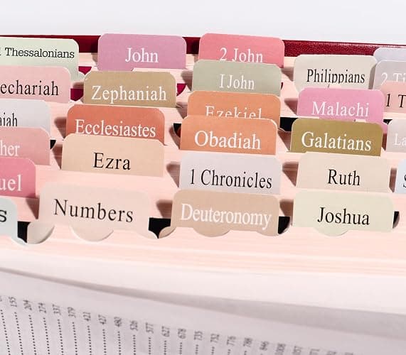 Bible Tabs for Bible Book Markers - Pastel Paper Index Tabs for Men's Bible Study, Bible Journaling Supplies, Perfect Christian Gift for Youth & Teens thumbnail 7