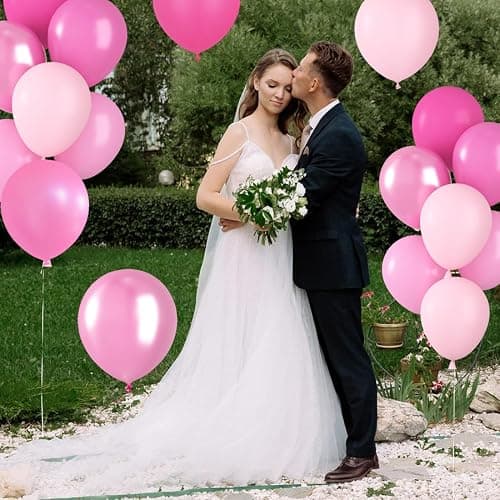 60 Stück Luftballons Rosa, Helium Ballons Matt Metallic Rosa, 12 Zoll Hellrosa Babyrosa Latex Ballons fur Mädchen Frauen Geburtstag Hochzeit JGA Brautparty Baby Shower Party thumbnail 6