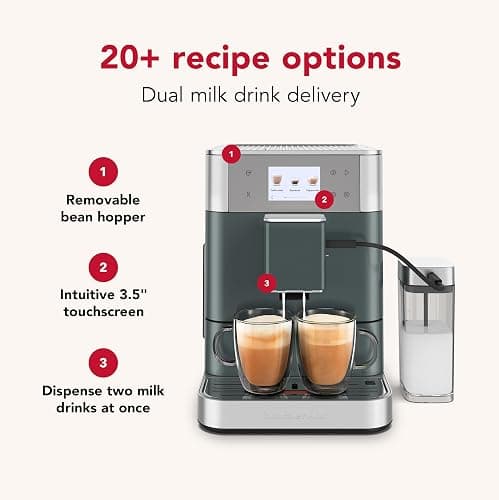 KitchenAid Fully Automatic Espresso Machine KF7 with Milk Attachment, KES8557JP, Juniper thumbnail 4