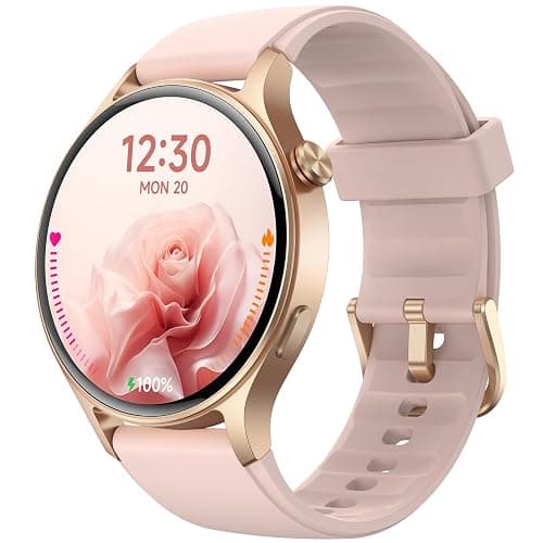 Fitpolo Smart Watch for Women,1.3" AMOLED Touchscreen Fitness Tracker, Make/Answer Calls, Heart Rate SpO2 Monitor, 3ATM Waterproof, Sleep & Activity Tracking Smartwatch for Android Phones iPhone - Image 1