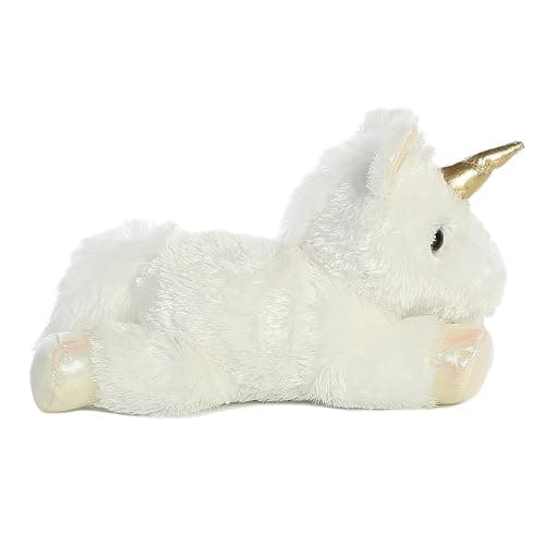 Aurora® Adorable Mini Flopsie™ Celestial™ Stuffed Animal - Mini Companions Ready for Playful Adventures - for Kids All Ages, Toddlers, Adults, and Families - White 8 Inches thumbnail 3