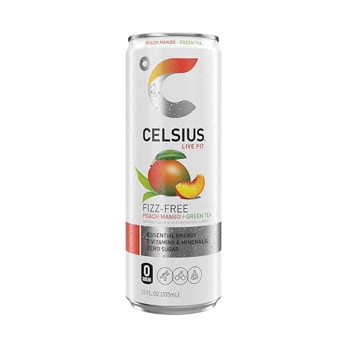 CELSIUS Peach Mango Green Tea, Functional Essential Energy Drink 12 Fl Oz (Pack of 12) thumbnail 5