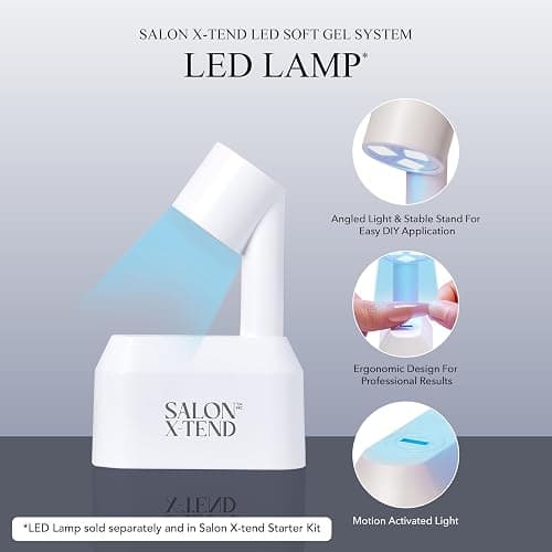 KISS Salon X-tend, Press-On Nails, Nail glue included, 'Gel Adhesive', Clear, Size, Shape, Includes 10Ml Led Gel Adhesive thumbnail 3