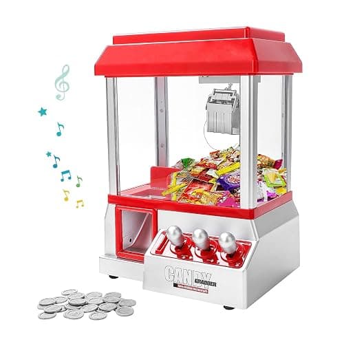 Trintion Mini Claw Candy/Sweet Grabber Machine for Kids Party Arcade Machine for Chocolate Small Toys Treats Claw Machine Game Prize Sweet Dispenser Grab Machine Coins Included (30.5cm x 22cm x 17cm) thumbnail 9