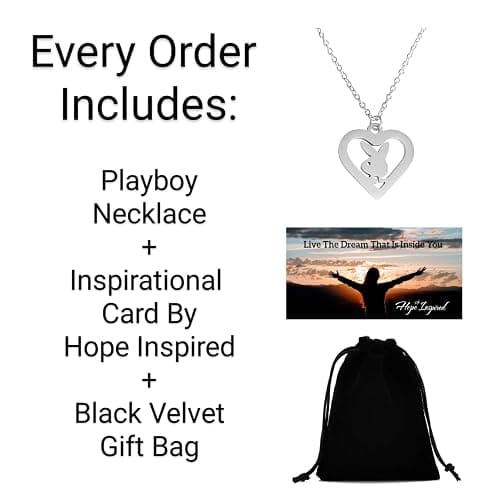 HOPE INSPIRED Playboy Necklace with Bunny Heart Pendant thumbnail 5