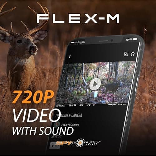SPYPOINT Flex-M Twin Pack Cellular Trail Cameras - 2 SD Cards Included, Best Hunting Accessories, No WiFi Needed, GPS, Night Vision, IP65 Water-Resistant, 28MP Photos, & 720p Videos + Sound (2) thumbnail 4