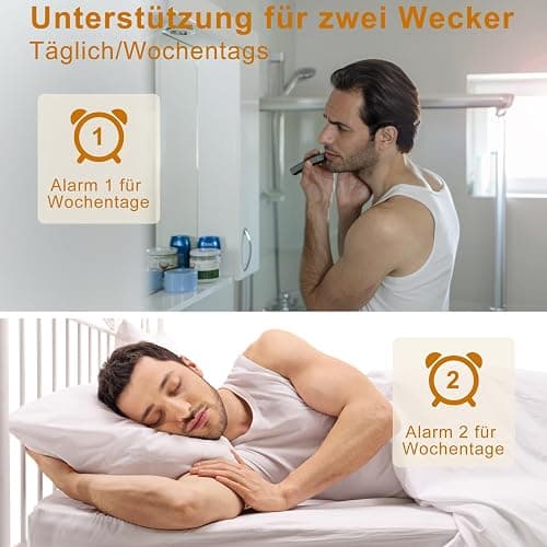 Cadrim Tageslichtwecker Wake Up Licht Lichtwecker Radiowecker Sonnenaufgang Sonnenuntergang mit Dual Wecker, 7 natürlichen Sounds & FM Radio & Snooze Funktion für Erwachsene & Kinder thumbnail 7