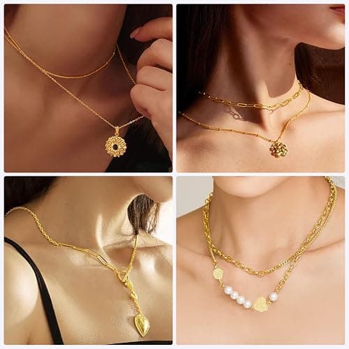 Ecoofor Gold Necklace Chains for Jewelry Making, 78.7 Feet 10 Rolls Jewelry Chains for DIY Necklace Bracelet Jewelry Making with Jump Rings/Lobster Clasps/Connectors thumbnail 6