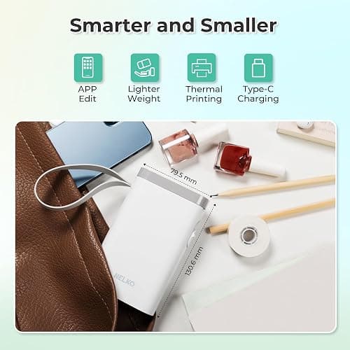 Nelko Label Maker Machine with Tape, P21 Bluetooth Label Printer, Wireless Mini Label Makers with Multiple Templates for School Office Home, White thumbnail 4